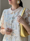 شومیز گیپور وارداتی در سه رنگ