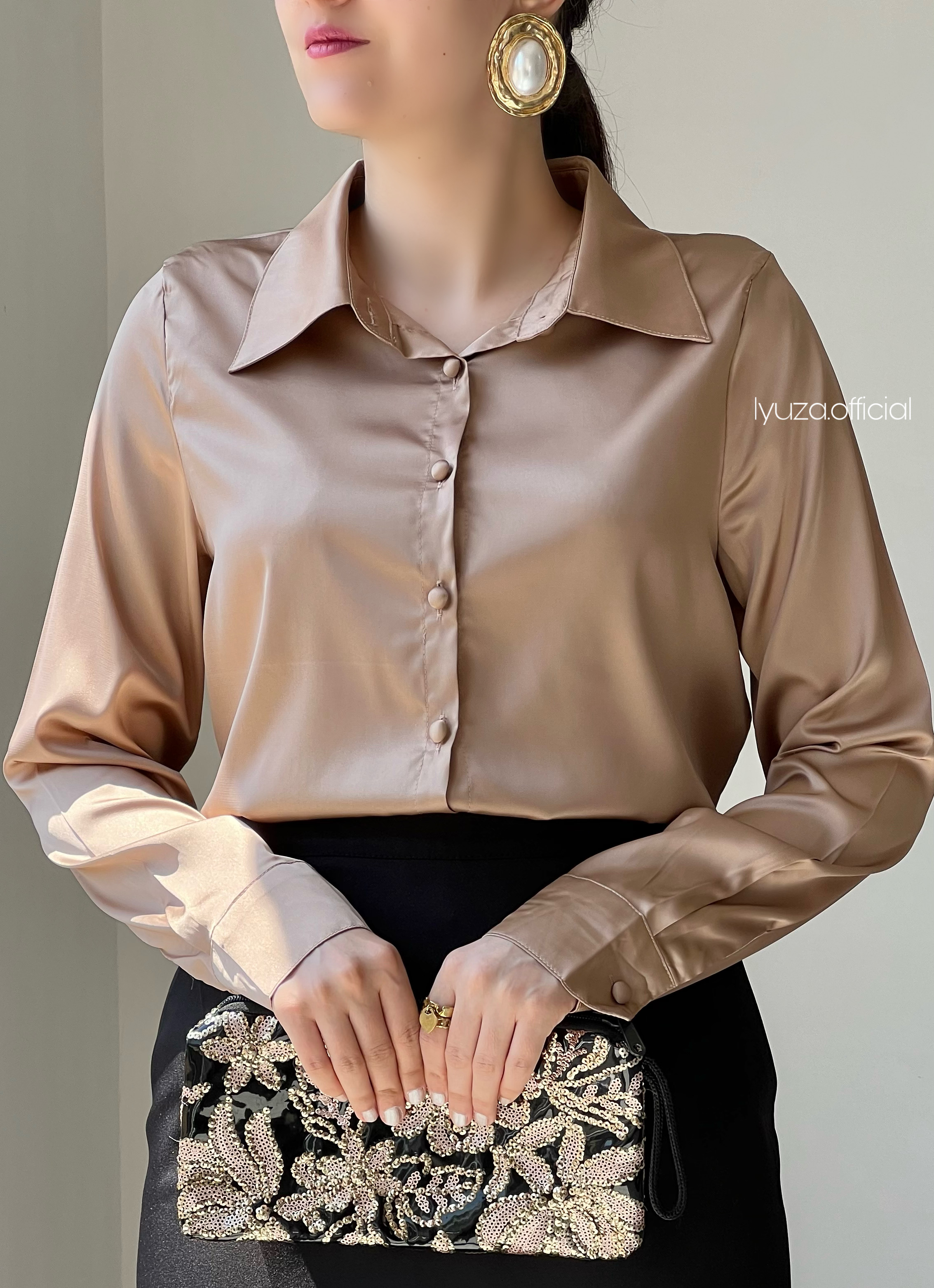 شومیز قهوه ای از برند شین (Shein)