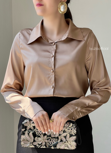 شومیز قهوه ای از برند شین (Shein)